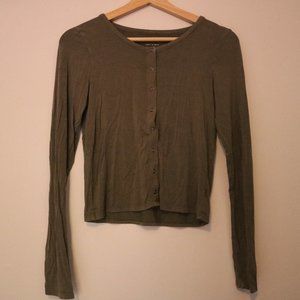 Olive green long sleeve shirt